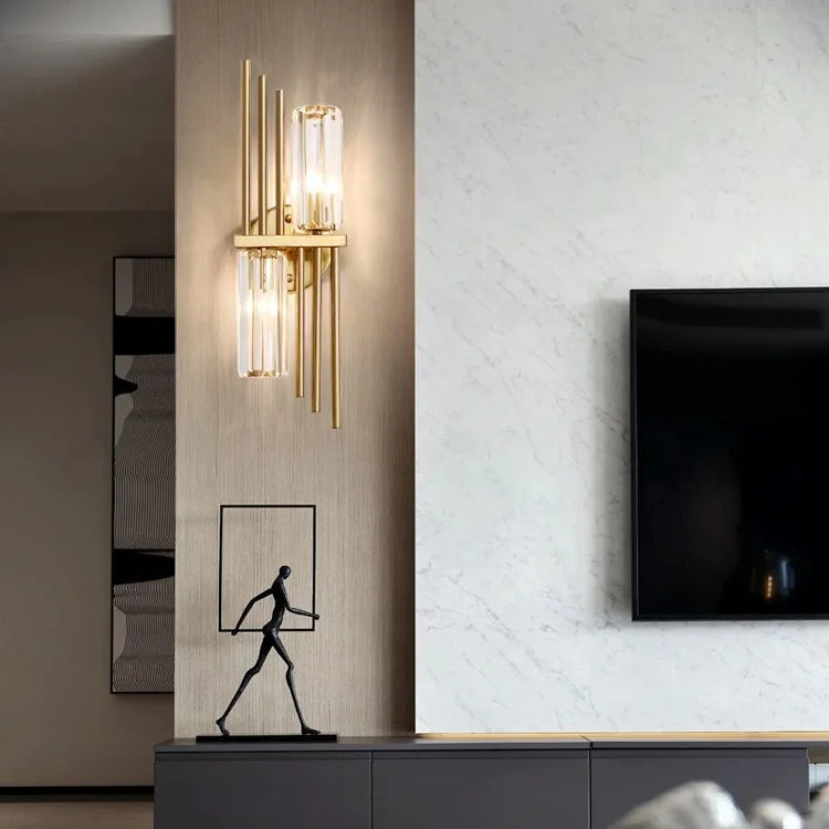 Lux crystal wall light