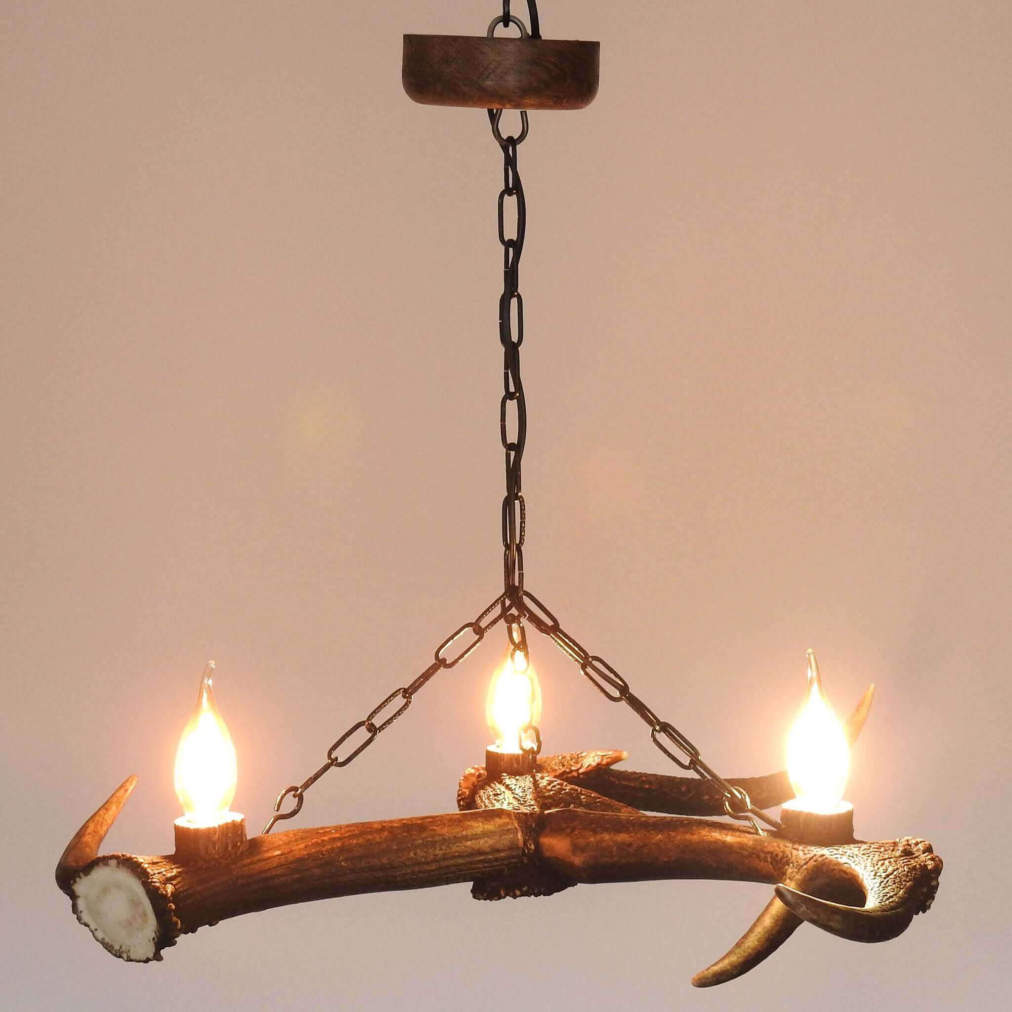 Real small antler chandelier on chain