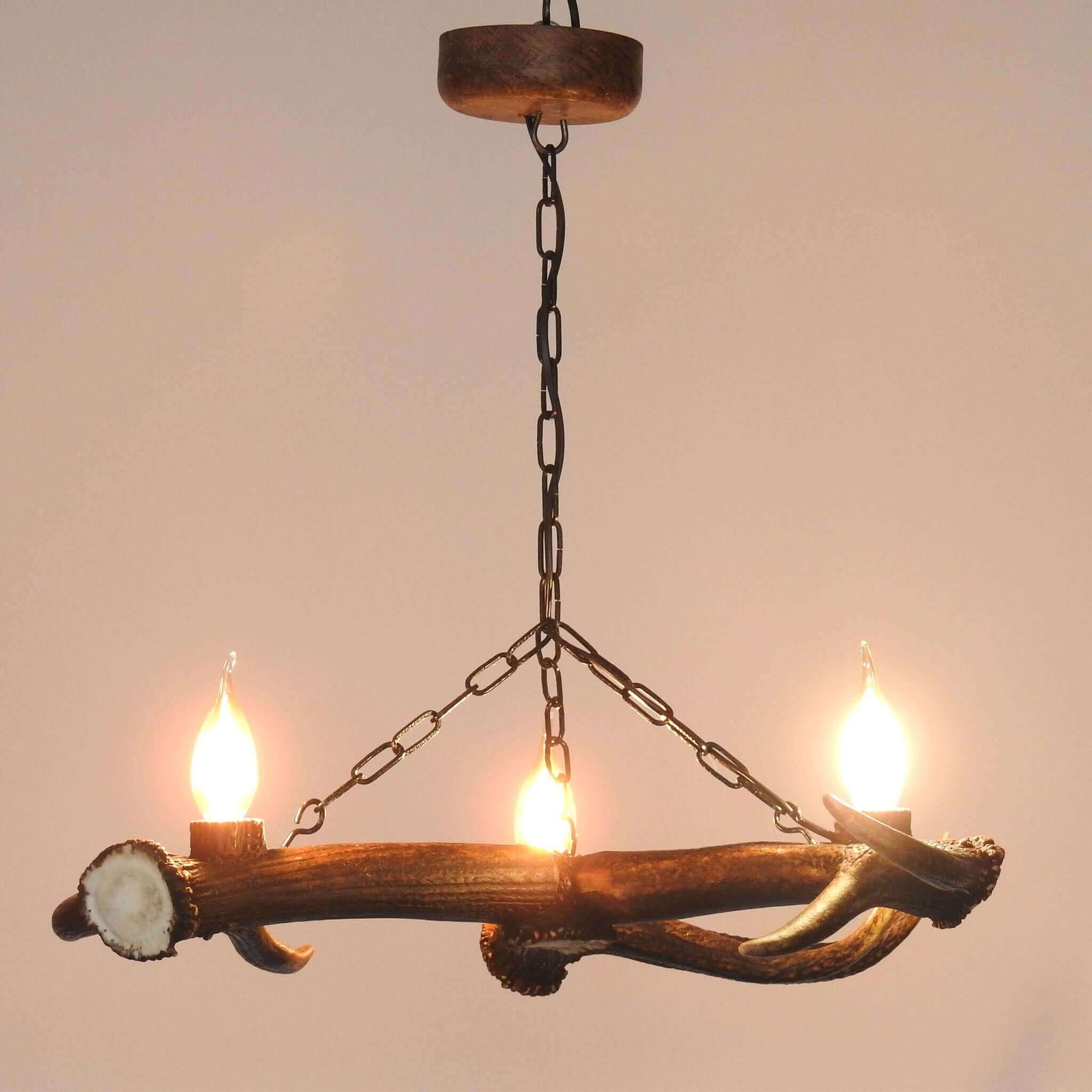 Real small antler chandelier on chain