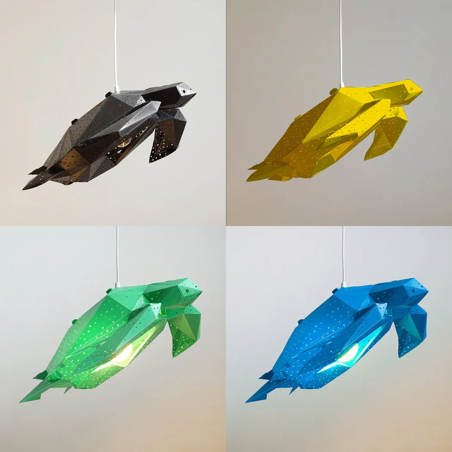 Pendant sea turtle lamp