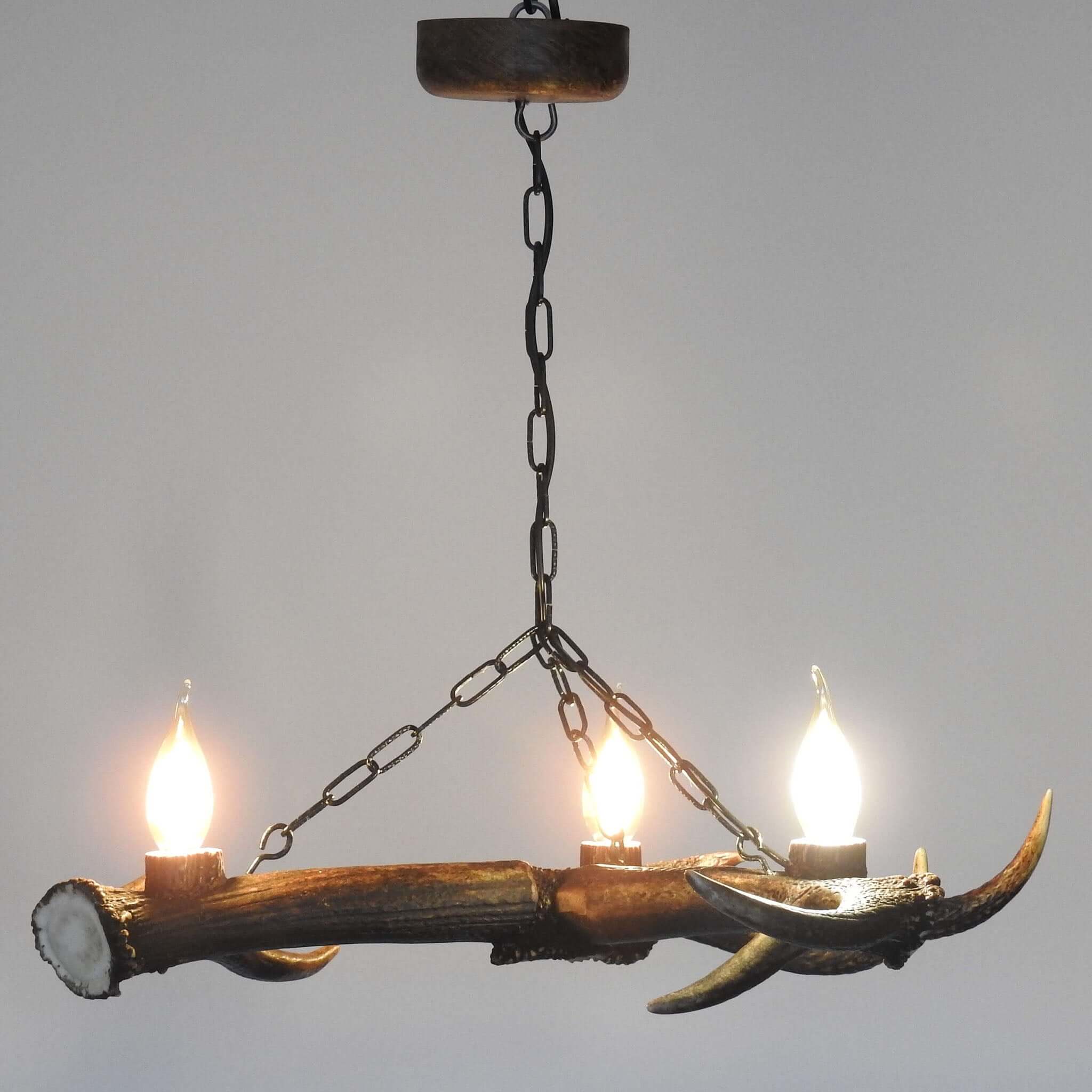 Real small antler chandelier on chain
