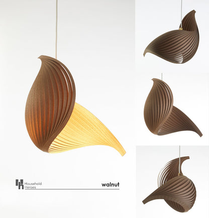 Pendant lamp wing walnut