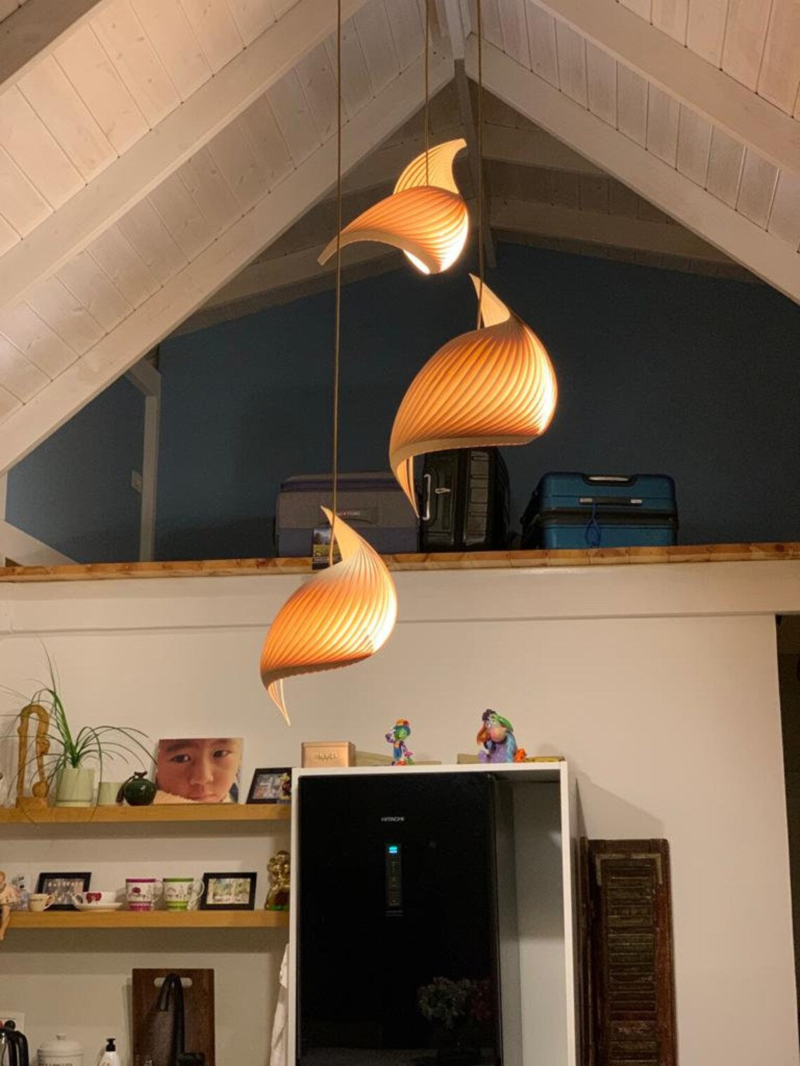 Pendant lamp wing maple