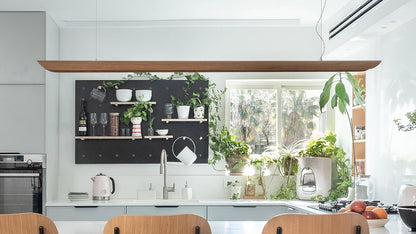 Pendant lamp canoe walnut