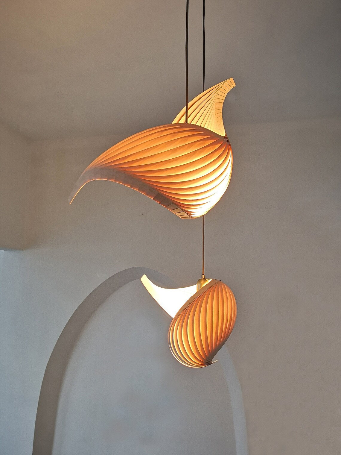 Pendant lamp wing maple