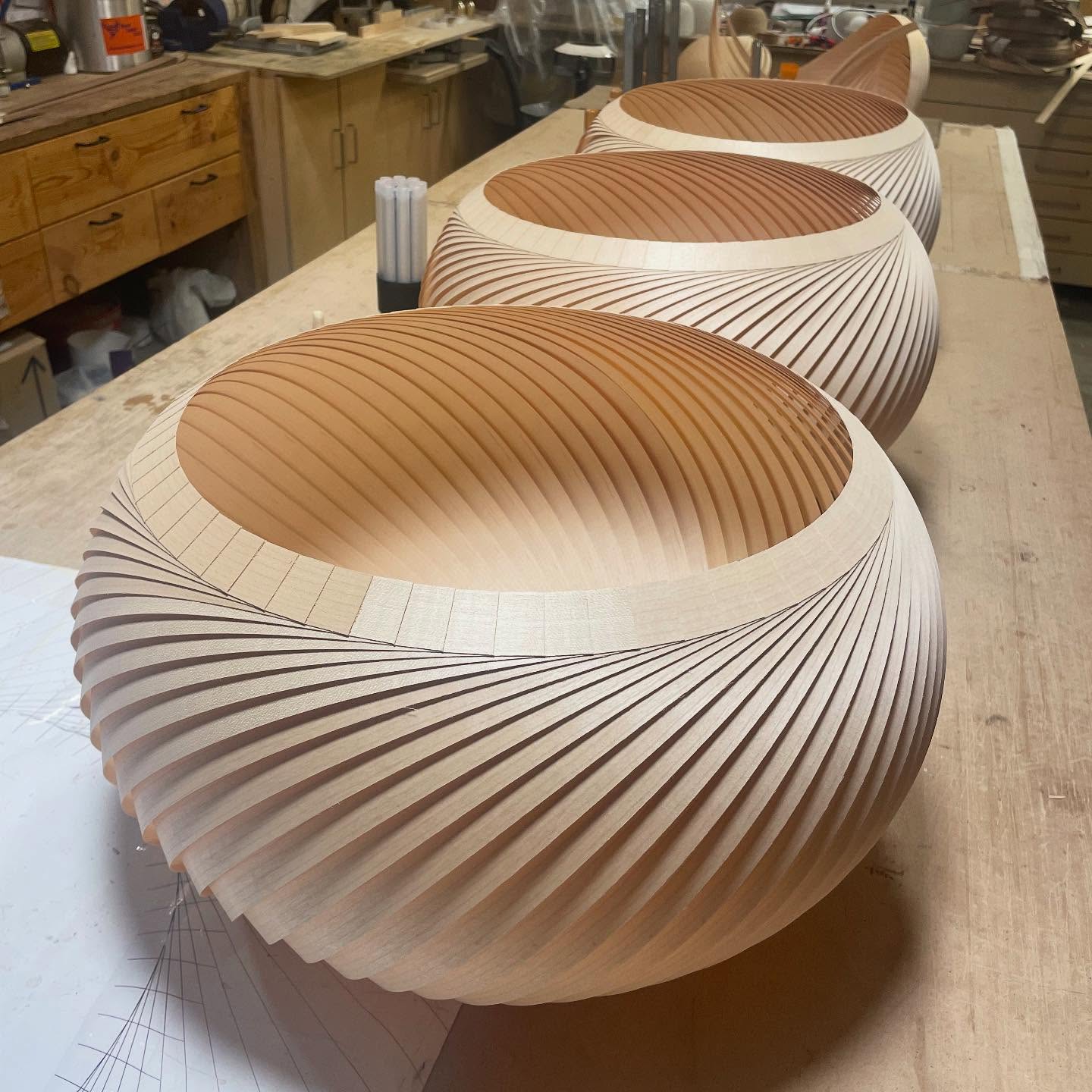 Pendant lamp wind maple