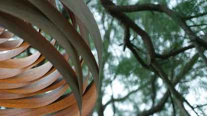 Pendant lamp light cloud walnut