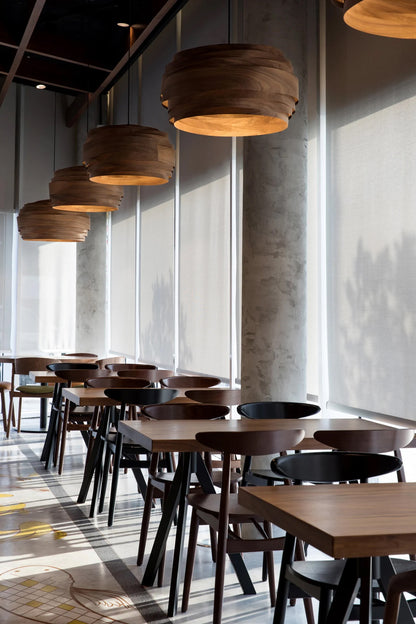 Pendant lamp light cloud walnut