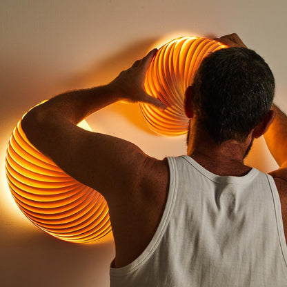 Wall lamp shell bamboo