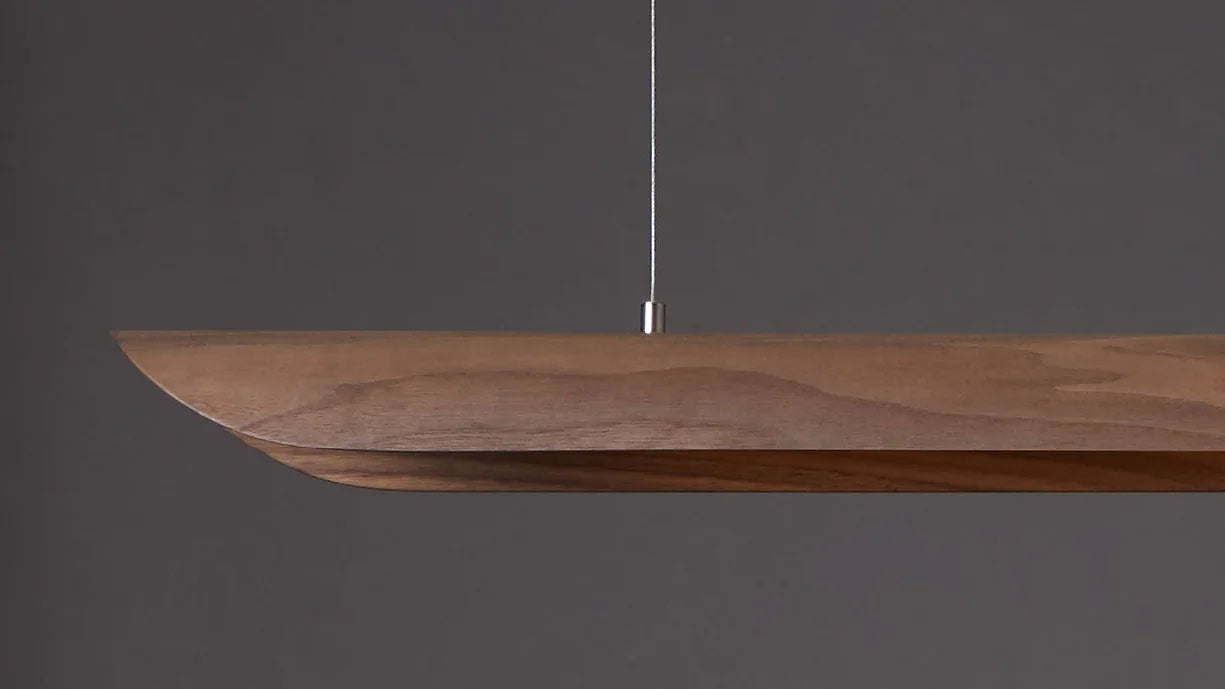 Pendant lamp canoe walnut