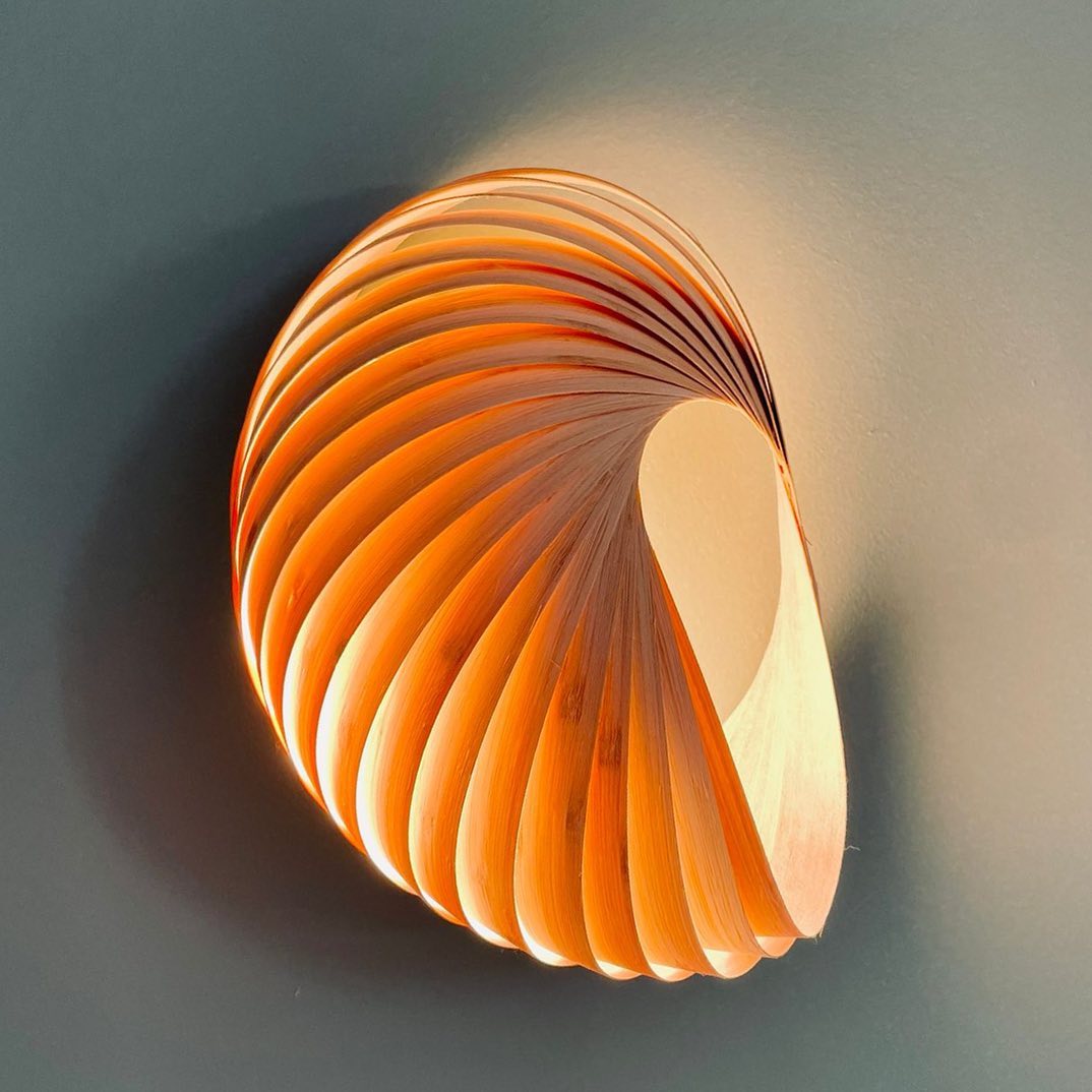 Wall lamp shell bamboo