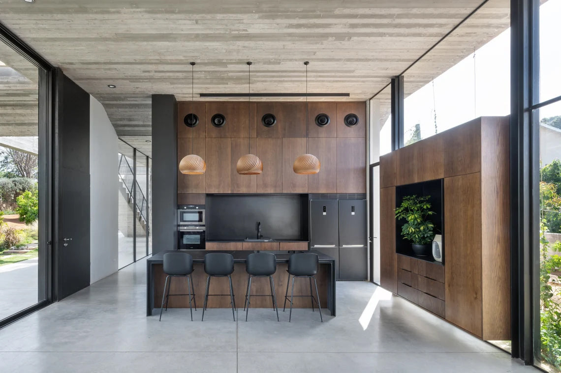 Pendant lamp wind walnut