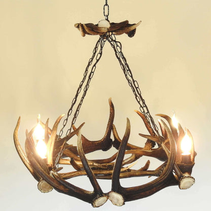 Ellipse antler chandelier