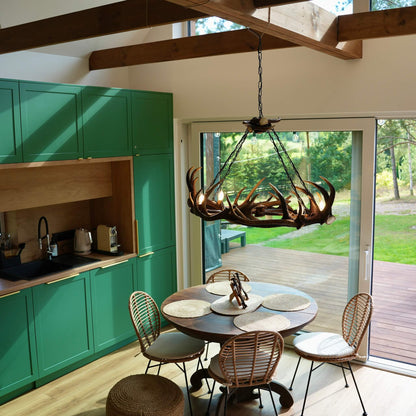 Ellipse antler chandelier