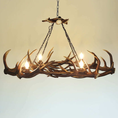 Ellipse antler chandelier