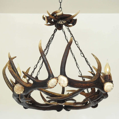 Ellipse antler chandelier