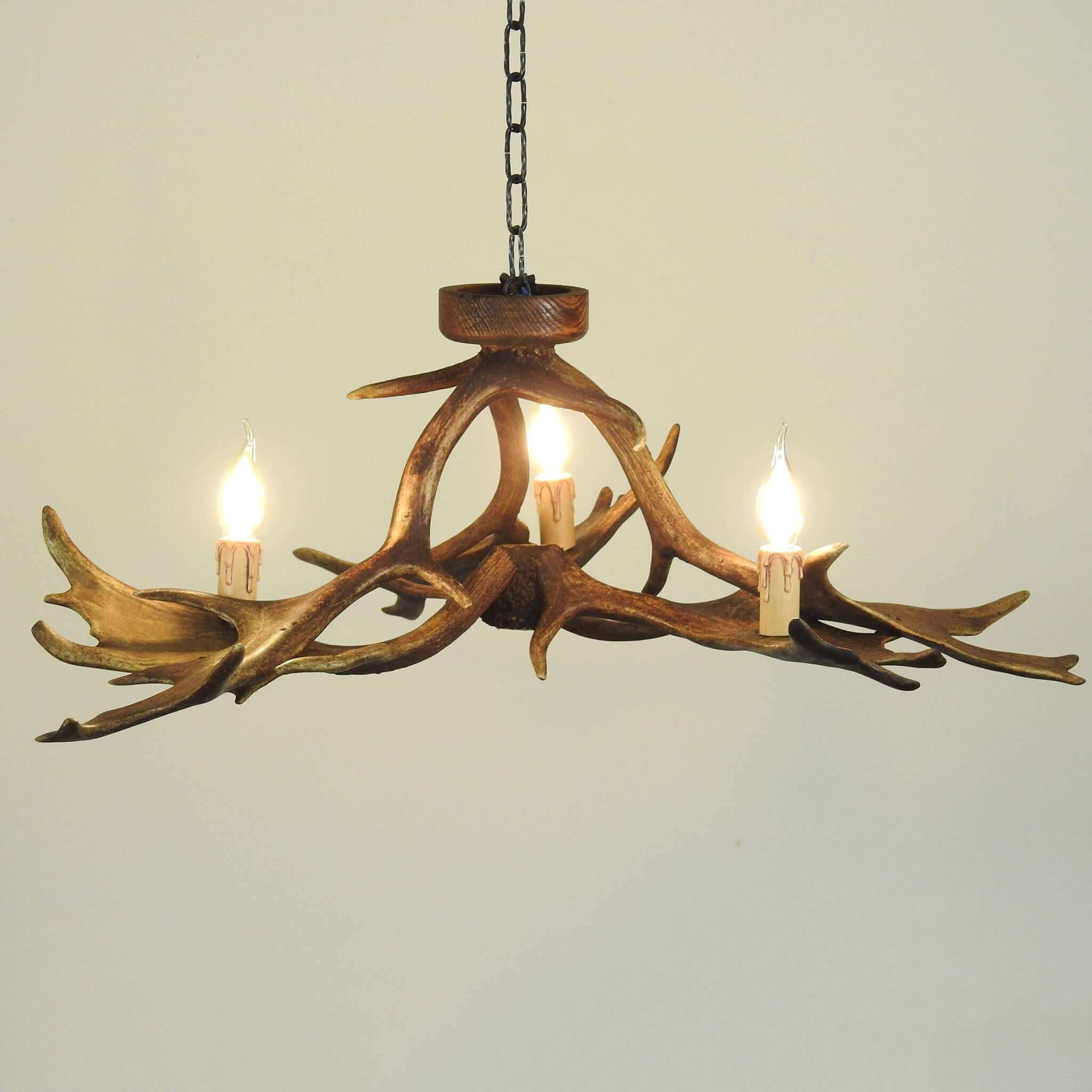 Real low ceiling antler chandelier