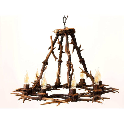 Real antler chandelier for 8 lights