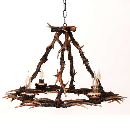 Roe deer antler chandelier for 4 lights