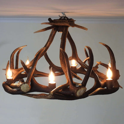 Real large deer antler chandelier