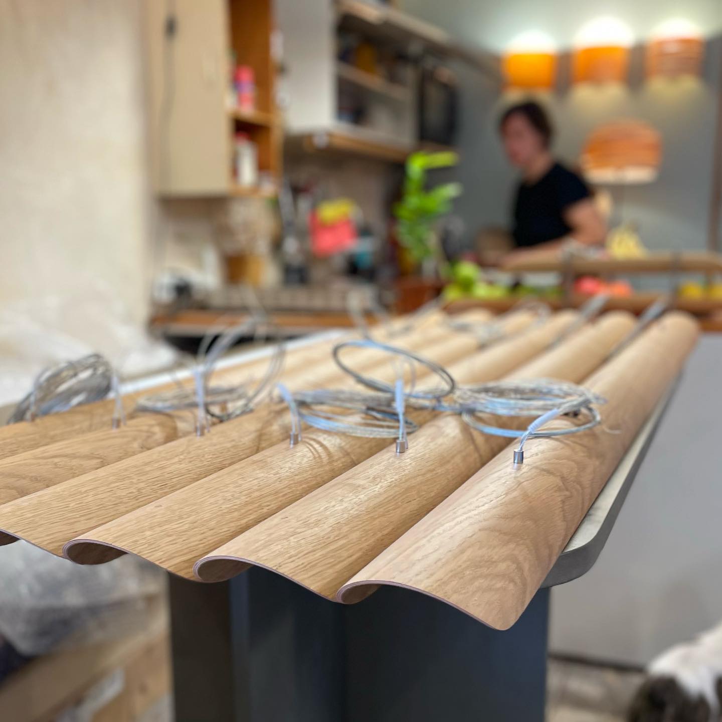 Pendant lamp canoe oak