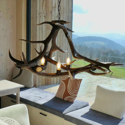 Modern deer antler triangle chandelier