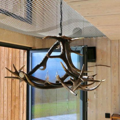 Modern deer antler triangle chandelier
