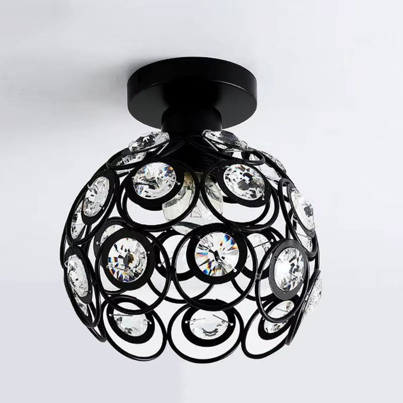 Retro crystal ceiling light