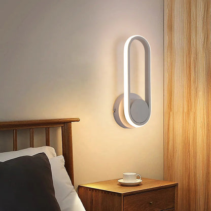 Oval LED wall light