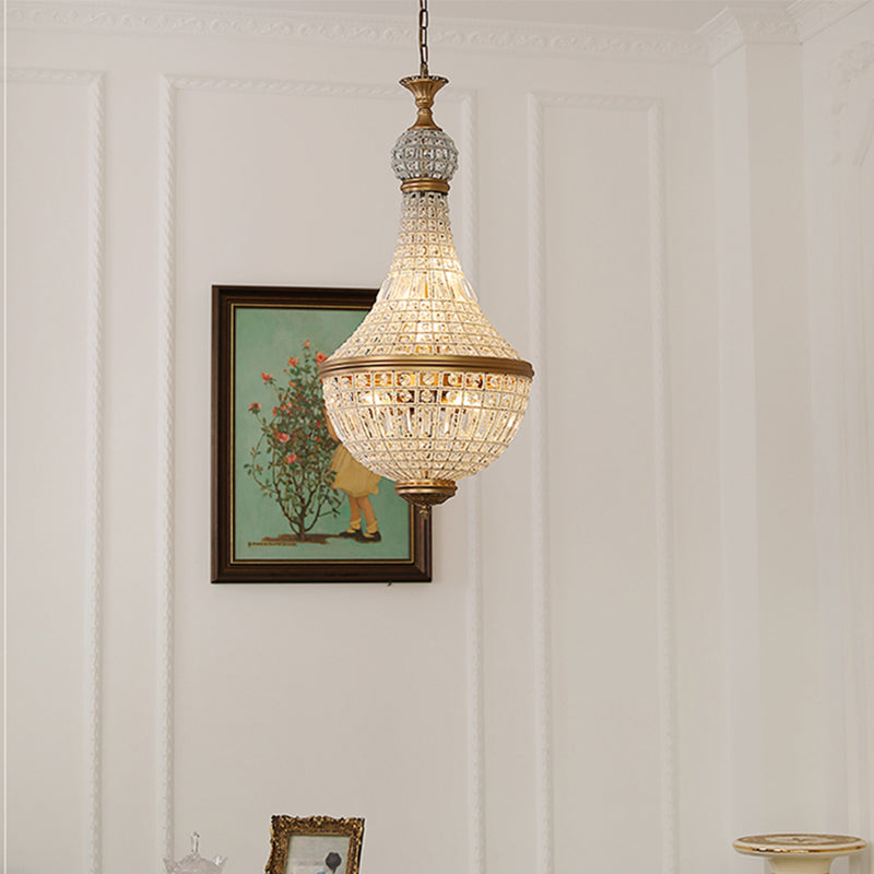French empire crystal chandelier large pendant light luxury handmade ceiling fixture