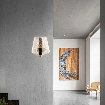 Golden bedroom wall light