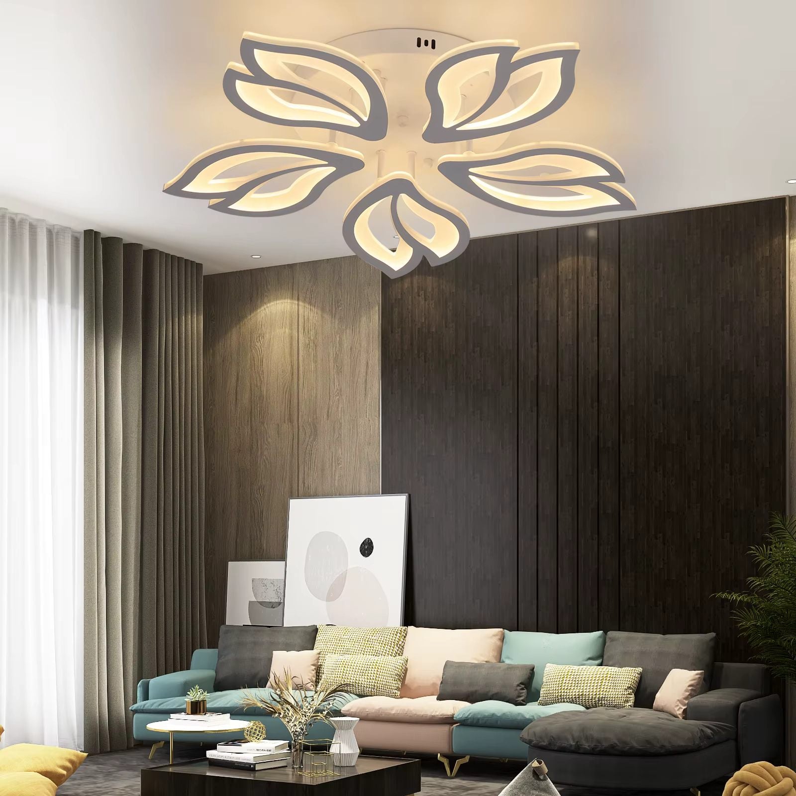Modern leaf ceiling light