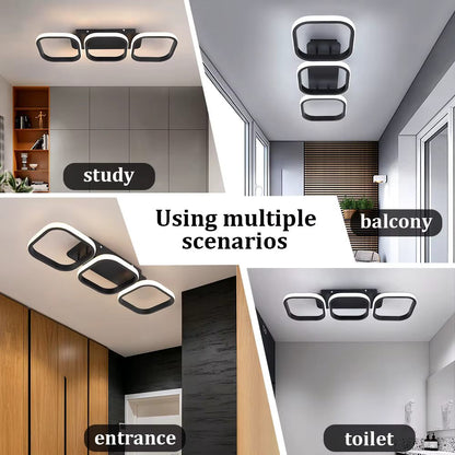 Three ring ceiling light