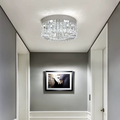 Round crystal ceiling light