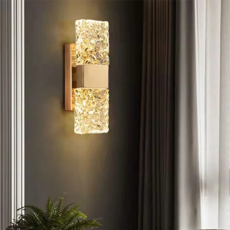 Crystal LED wall light