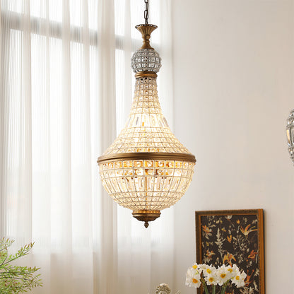 French empire crystal chandelier large pendant light luxury handmade ceiling fixture