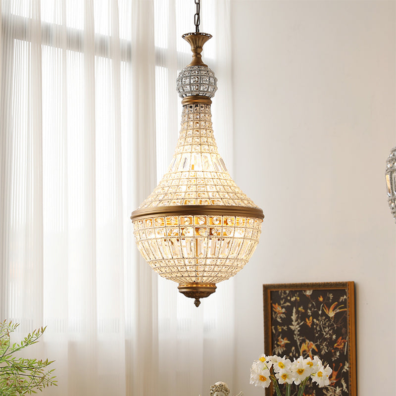 French empire crystal chandelier large pendant light luxury handmade ceiling fixture