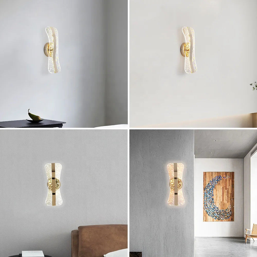 Modern curved wall light