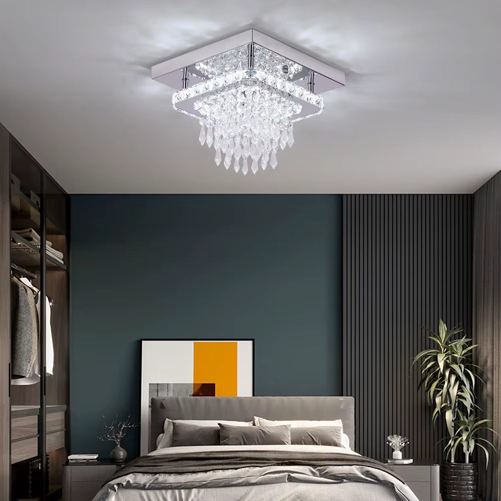 Modern crystal ceiling light