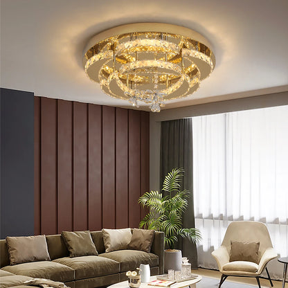 Royal ring ceiling light – LED chandelier with remote control