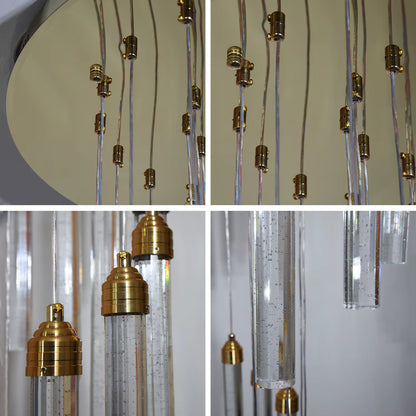 Crystal spiral luxury staircase chandelier