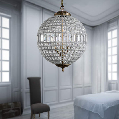 French empire crystal chandelier bronze round pendant light for living room and hotels
