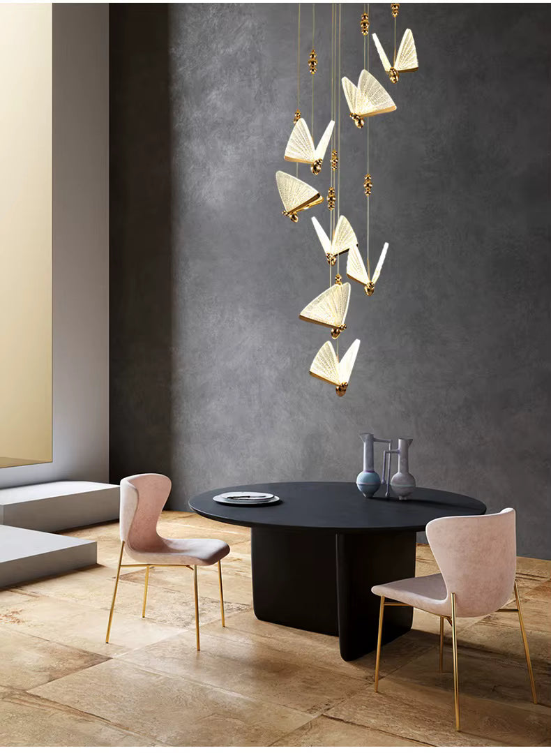 Butterfly design staircase pendant light