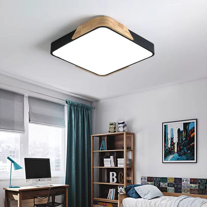 Wooden acrylic ceiling light with changeable light modes