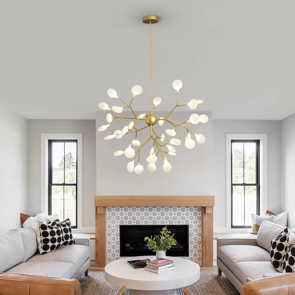Nordic firefly acrylic chandelier for living rooms