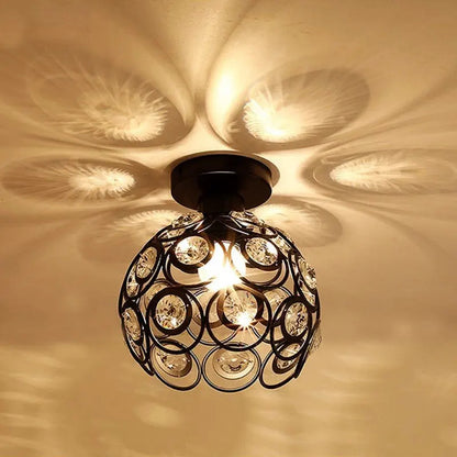 Retro crystal ceiling light