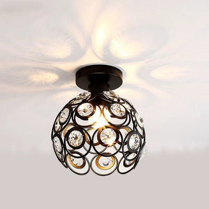 Retro crystal ceiling light