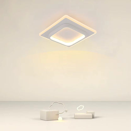 Square minimal ceiling light