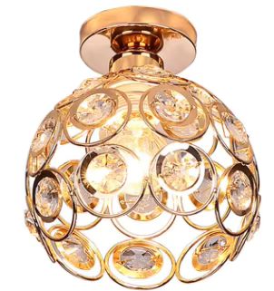 Retro crystal ceiling light