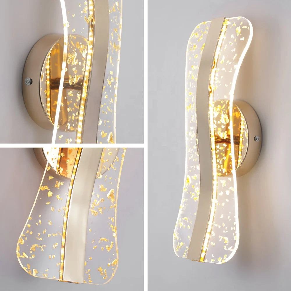 Modern curved wall light